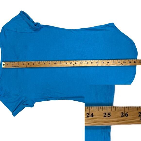 No Boundaries Blue Tee Shirt Top V-Neck Short Cuffed Sleeves JUNIORS S/CH (3-5) - Picture 9 of 12